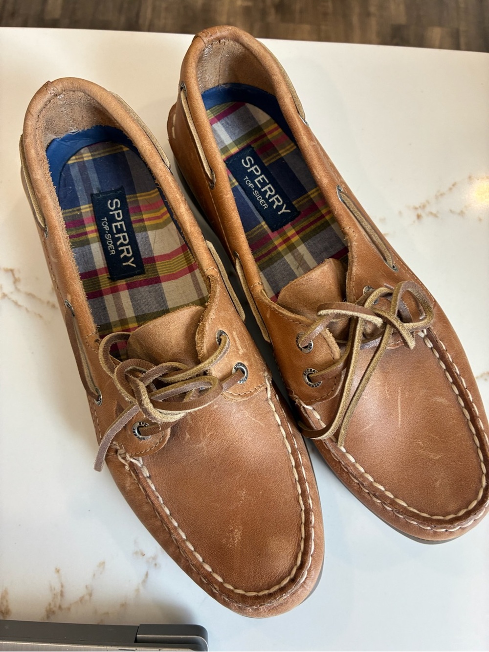 Sperry Tan Leather Boat Shoes women’s 8.5